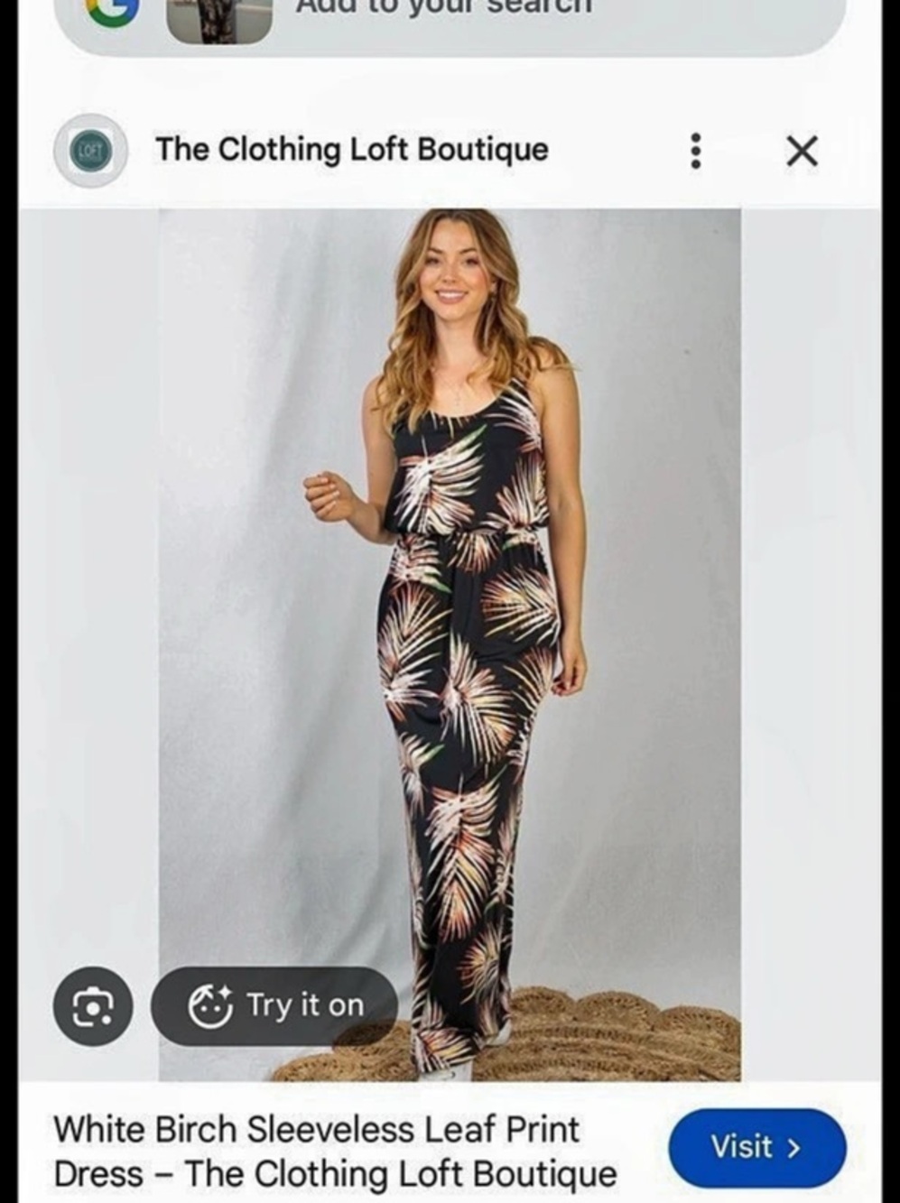 White Birch Abstract Print Maxi Dress Size Medium Like New